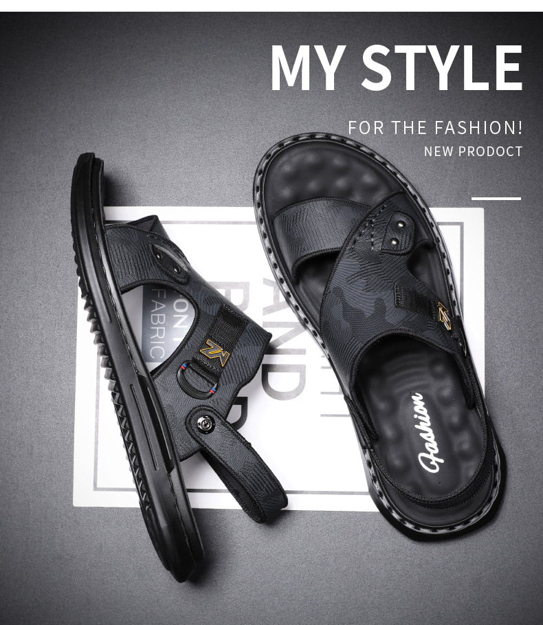 Pantofole da spiaggia casuali antiscivolo in lattice alla moda coreana a doppio uso all'aperto da uomo all'ingrosso di sandali estivi da uomo_voghion.com