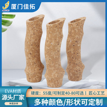 EVA户外运动健走防滑吸汗仿木纹异型握把滑雪老年登山杖手柄套管