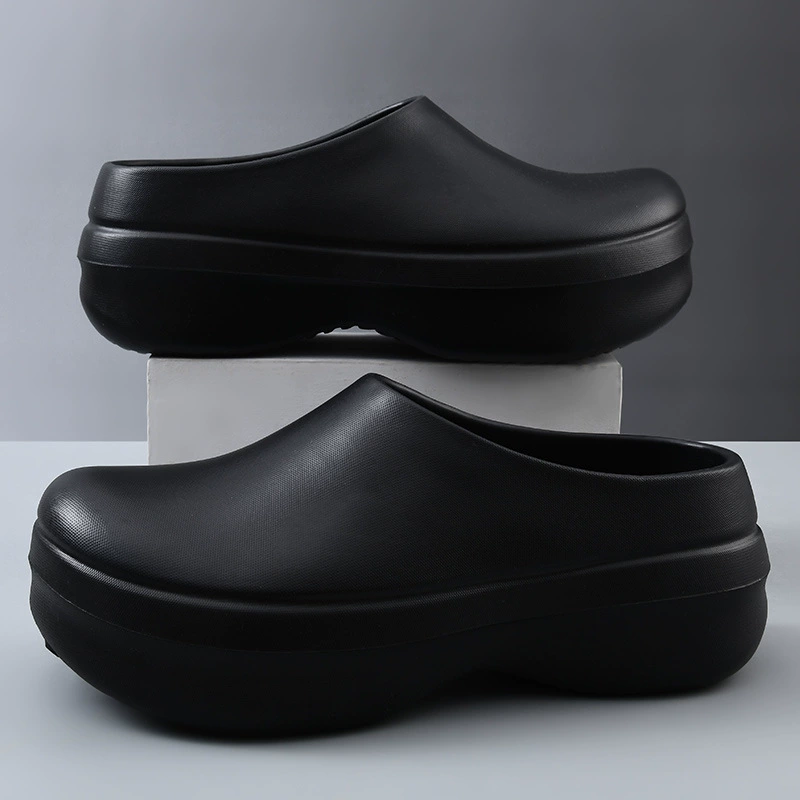 Женская обувь шеф-повара для ношения на улице летом, тапочки на толстой подошве, износостойкие, нескользящие, дышащие мужские тапочки из ЭВА, парная обувь.