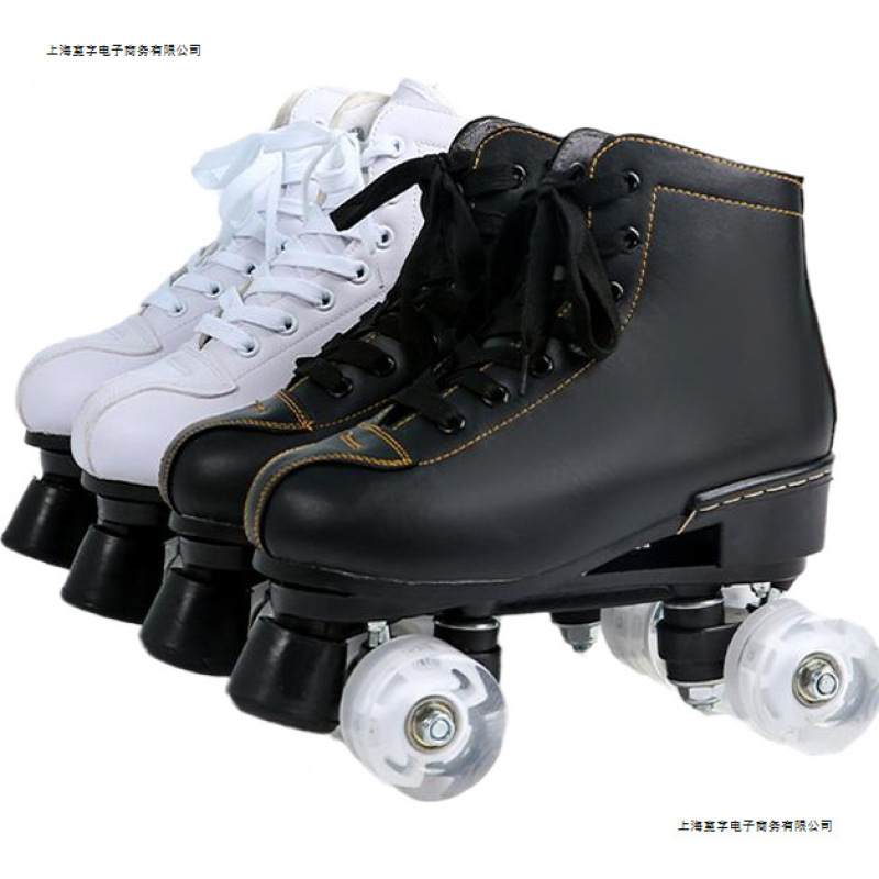 Roller Skates, Double-Row Four-Wheel Skates, Adult Men's and Women's Roller Skates, Special Skates for Skating Rinks, Flash-Resistant and Wear-Resistant