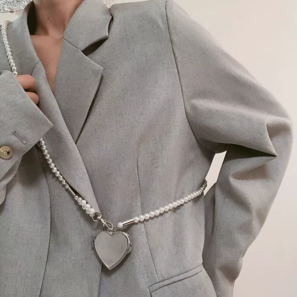 INS Style жемчужная цепочка на талию, ремешок через плечо, Женская универсальная модная подвеска в форме сердца, декоративный пояс, юбка-юбка Western Assembly