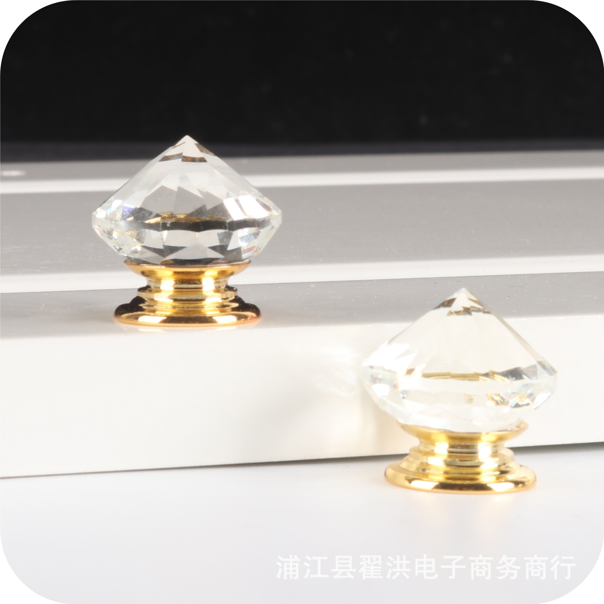 厂家批发水晶拉手杯盖顶珠提手 水晶顶珠把手陶瓷玻璃器皿盖抓手