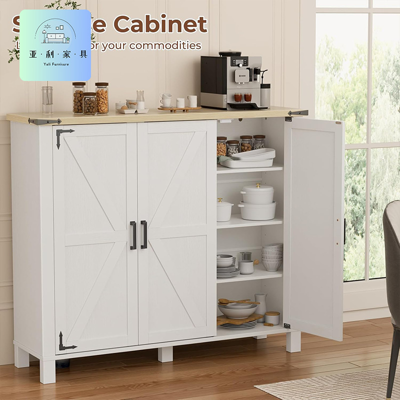 Three-Door Shoe Cabinet with Rotating Drawers, Export-Grade Panel Shoe Cabinet, Narrow Slim Shoe Cabinet, Rustic Freestanding Shoe Cabinet