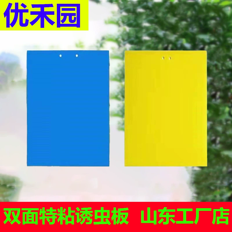 Доска-ловушка для насекомых, желтая, двусторонняя, для теплиц и садов, доска для предотвращения насекомых в домашних условиях, синяя доска-ловушка для насекомых, синяя доска, ловушка для трипсов, два в одном.