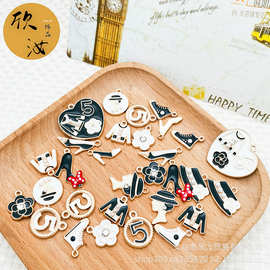 小香风系列DIY韩版饰品配件淑女高跟鞋单吊点珍珠款可爱手链挂件