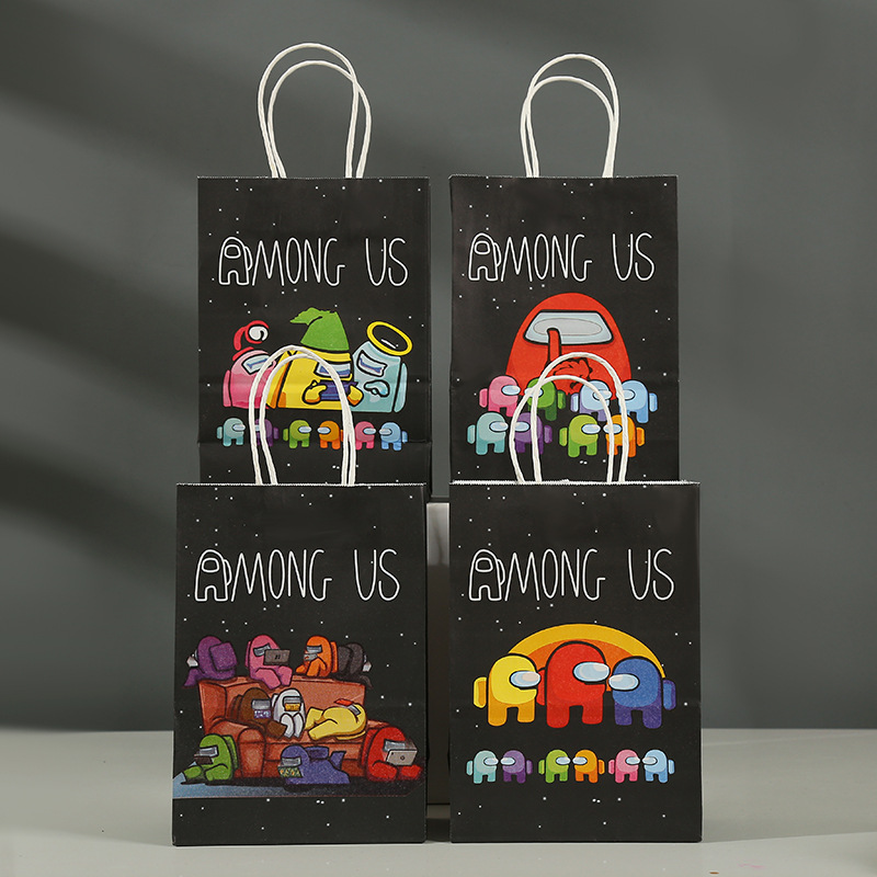 Cute Cartoon Kraft Paper Holiday Gift Bags display picture 1