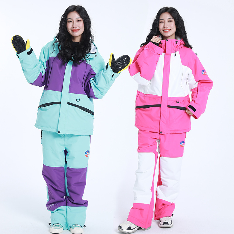 New Ski Suit for Women and Men, Professional Outdoor Ski Suit, Single Board and Double Board Ski Pants, Waterproof Outdoor Couple