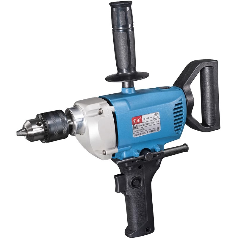 Dongcheng aviones de alta potencia mano taladro eléctrico mezclador de polvo de masilla máquina de mezcla de cemento de artefactos mágicos