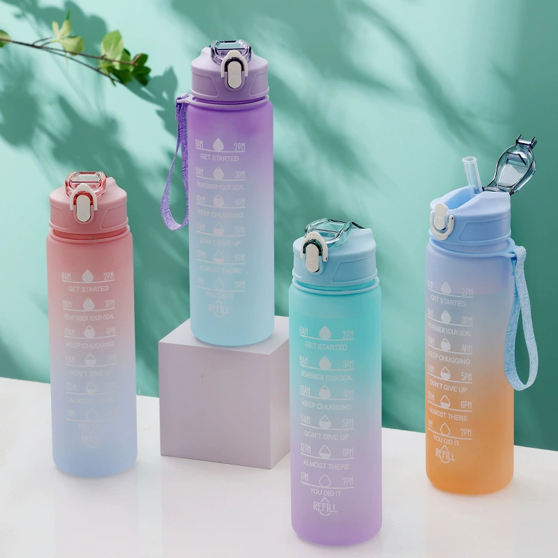 Plastic high quality space capacious glass with glass, teapot, gradient, wholesale