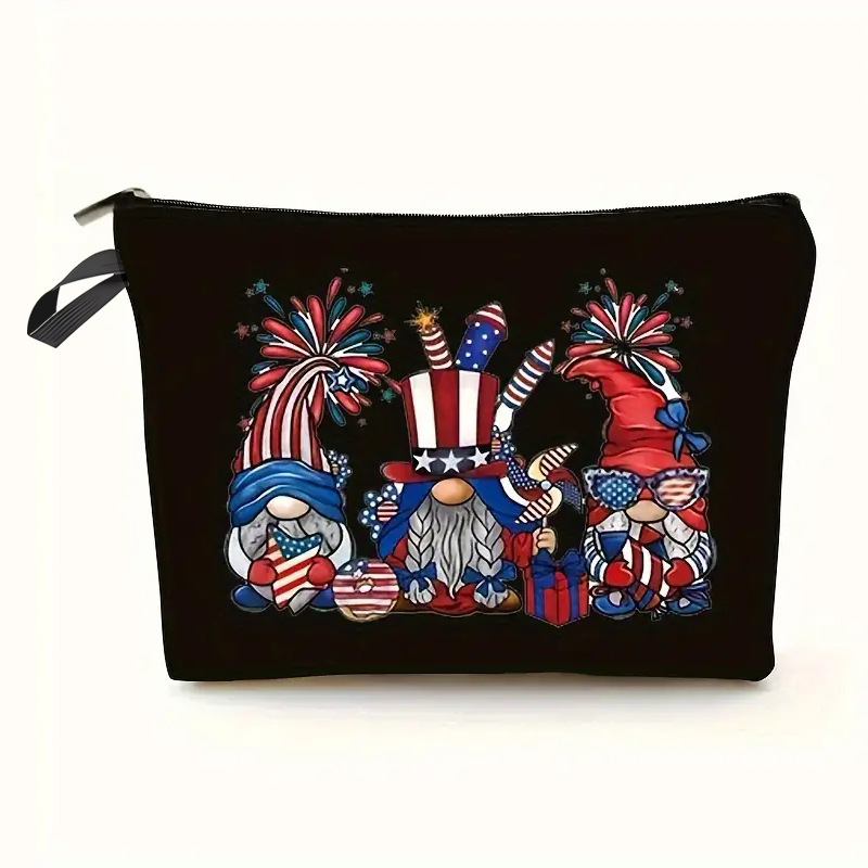Basic National Flag Linen Square Makeup Bags display picture 10