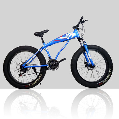 厂家多色4.0肥胎软尾雪地自行车/双碟刹变速成人沙滩自行车碟刹|ru