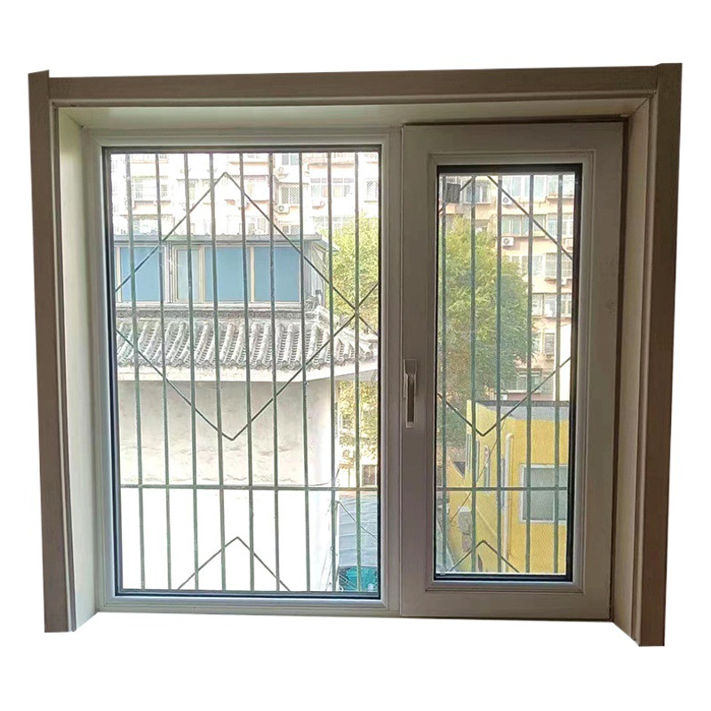 Puertas y ventanas de aluminio con rotura de puente térmico hechas a medida en Pekín, sistema de sellado de balcones de aluminio con rotura de puente térmico, ventanas abatibles para dormitorio, ventanas de vidrio templado