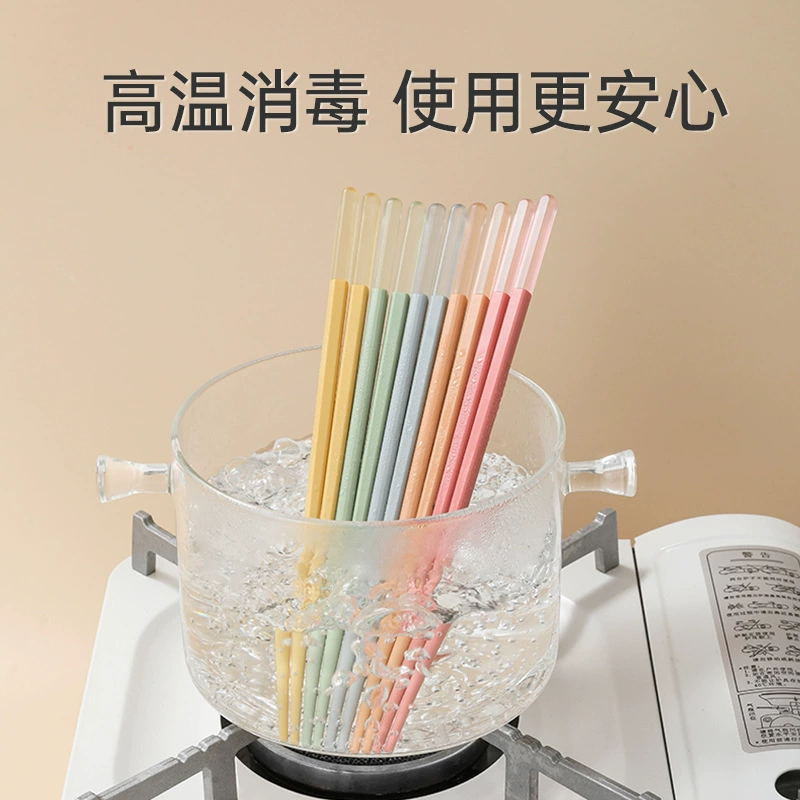 康巴赫 Alloy chopsticks household non-slip pet one person and one pair for sharing food and high temperature resistant chopsticks set wholesale