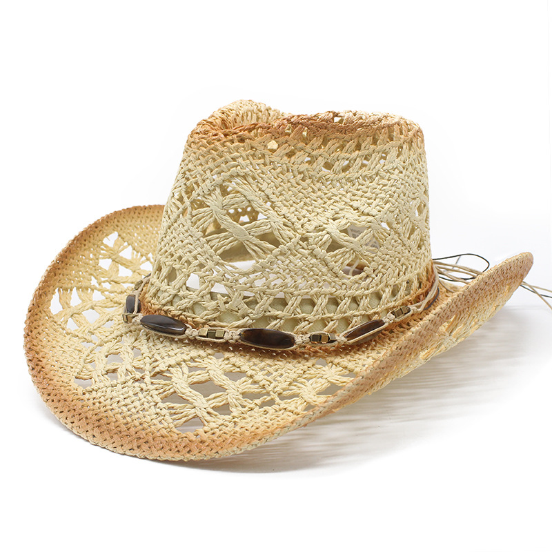 Vintage Sun Hat New Style Travel Sunshade Casual Versatile Beach Spring Summer Foreign Trade Retro Denim Straw Hat For Men And Women_voghion.com
