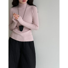 鹿西 羊毛半高领无缝修身显瘦内搭女秋冬新款基础百搭打底衫ss908