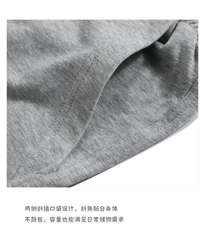 登爵男装 2023夏季新款重磅纯色毛圈卫裤男简约休闲五分裤中