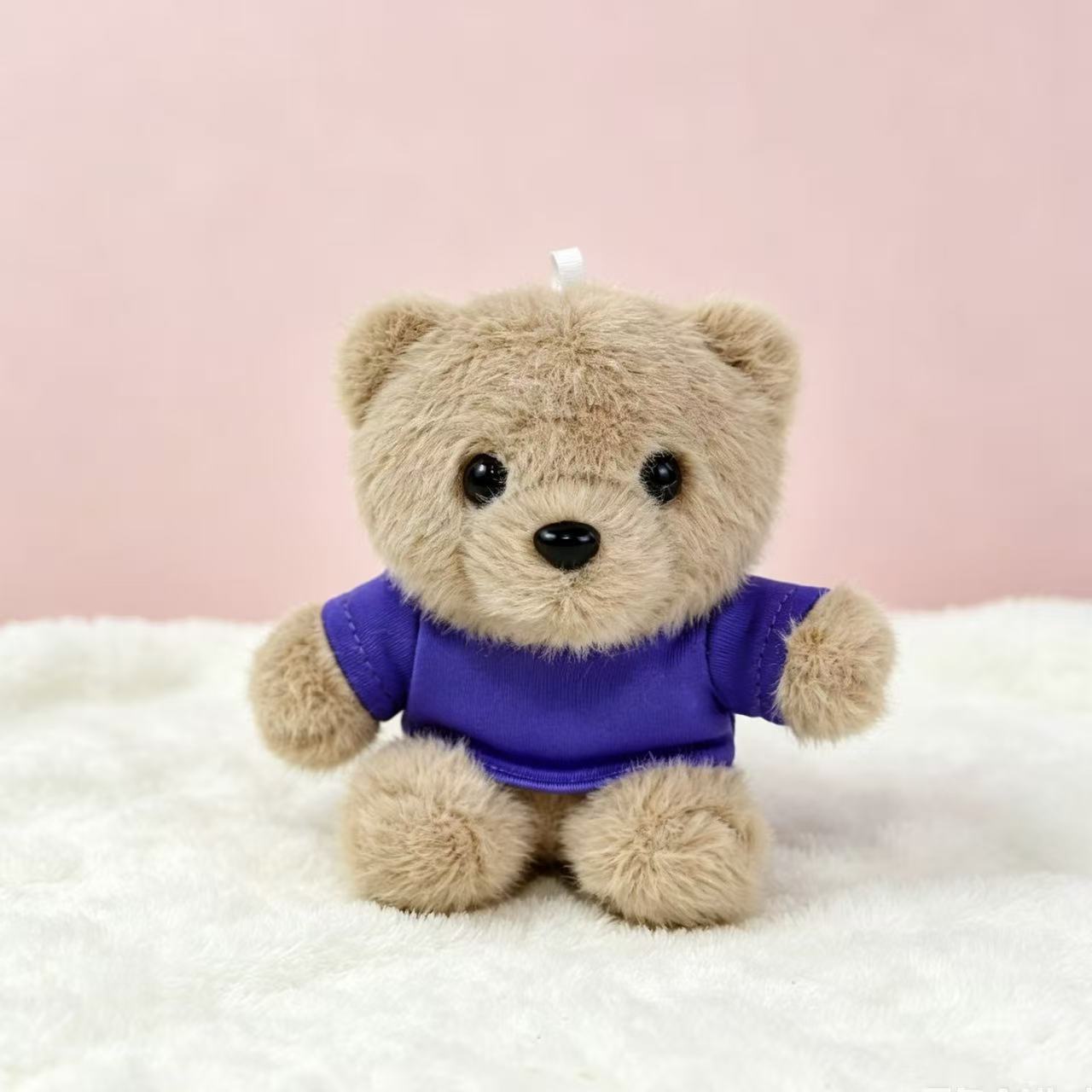 Vestido osos llaveros muñecas de peluche camisetas pantalones mochila colgante pequeño regalo colgante muñeca de peluche