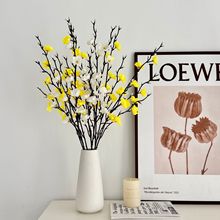 跨境热销55CM单支梅花白色迷你腊梅仿真花人造花中式家居装饰布置