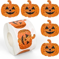 500 ステッカー/ロール Amazon ハロウィン カボチャ ゴースト ステッカー かわいい クロスボーダー 防水 自己粘着ステッカー 装飾ステッカー