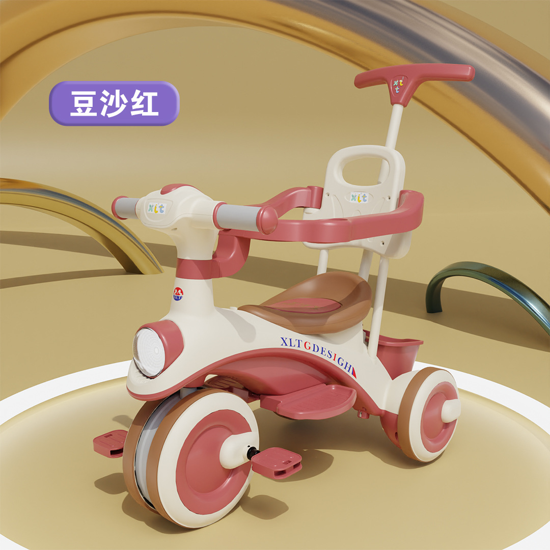 Triciclo para niños, bicicleta 1-2-3 a 6 años, bicicleta de pedales para niños, cochecito para bebés, cochecito para bebés