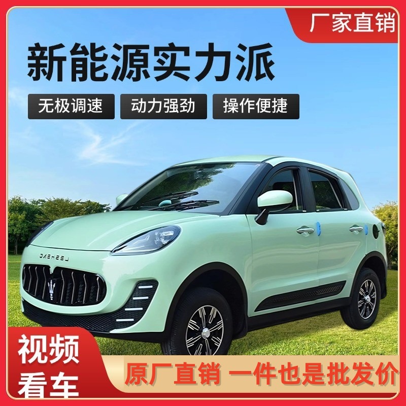 新能源老头乐电动四轮代步车女士接送家用油电两用锂电池低速汽车