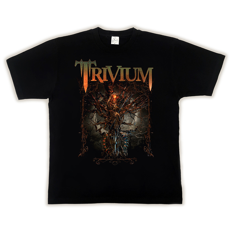 MEGADETH TRIVIUM Digital Direct Spray Rock High Street Summer Short sleeved T-shirt Men's Top_voghion.com