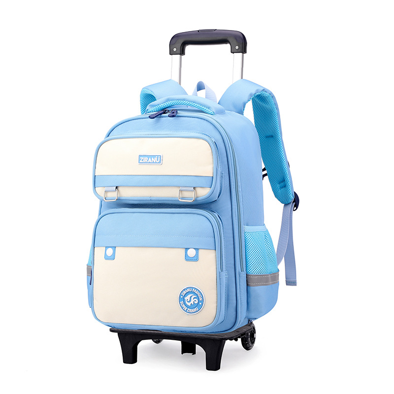 Pescado natural nuevo tirón mochila al por mayor escaleras mochila de estudiantes 3 - 6 grados antidesgaste