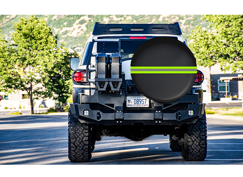 Cross-Border Car Tire Cover Rainproof and Dustproof Tire Protective Cover Rv Tire Cover Universal Reflective Strip Spare Tire Cover