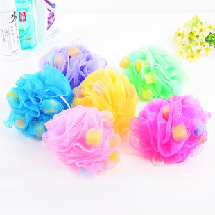 Large sponge bath ball color nylon back rubbing Bath flower jelly grain sponge bath flower bath supplies