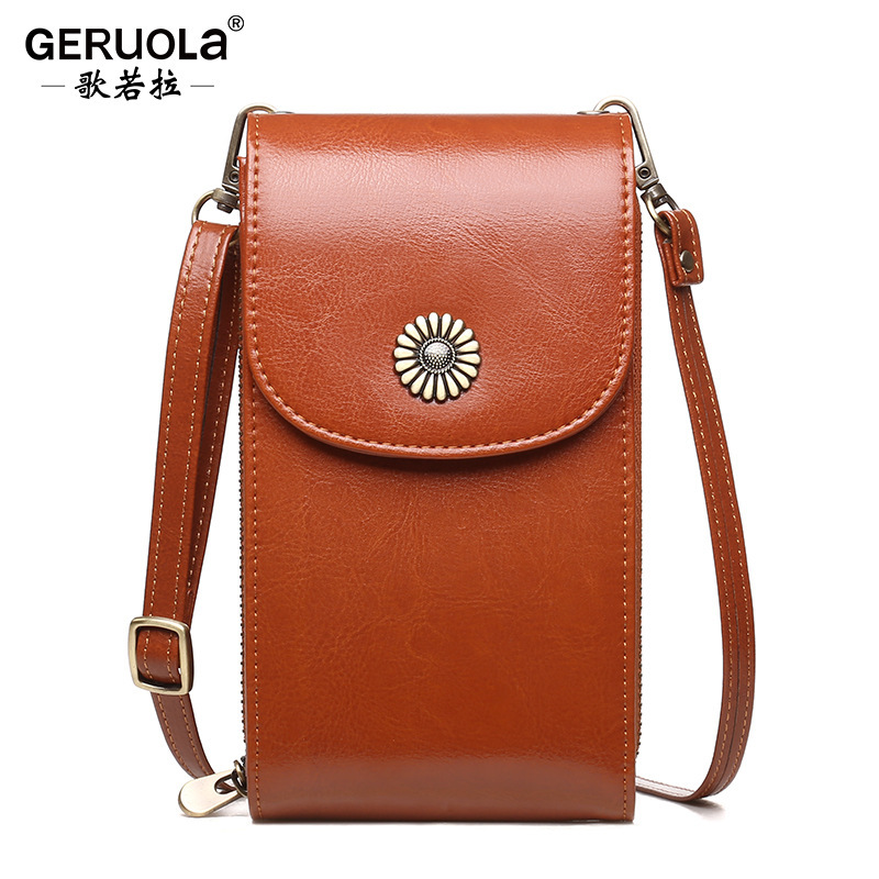 2025 nuevo bolso para teléfono móvil para mujer, bolso pequeño de mensajero de verano, hombro de cuero para teléfono móvil, mini bolso vertical para teléfono móvil para mujer