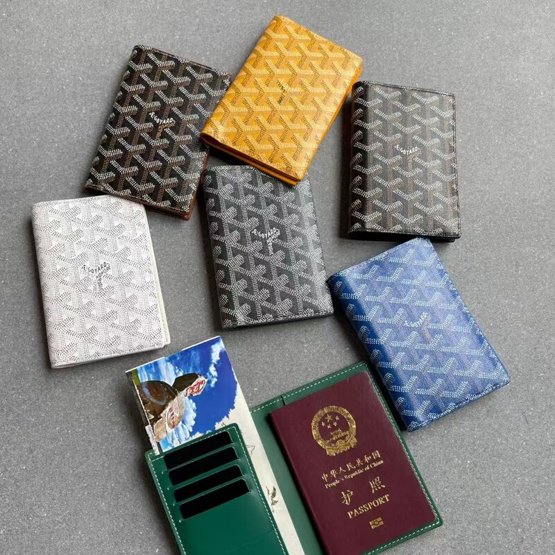 High Version Goyard Goya Dog Tooth Unisex Printed Graffiti Card Holder Wallet Passport Holder