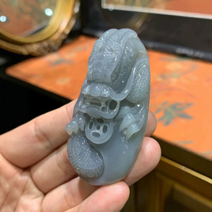 Jin Yutang Hetian Jade Violet Dragon Rings the World Warm and Fine Color Rich Carved Dragon Rengyun