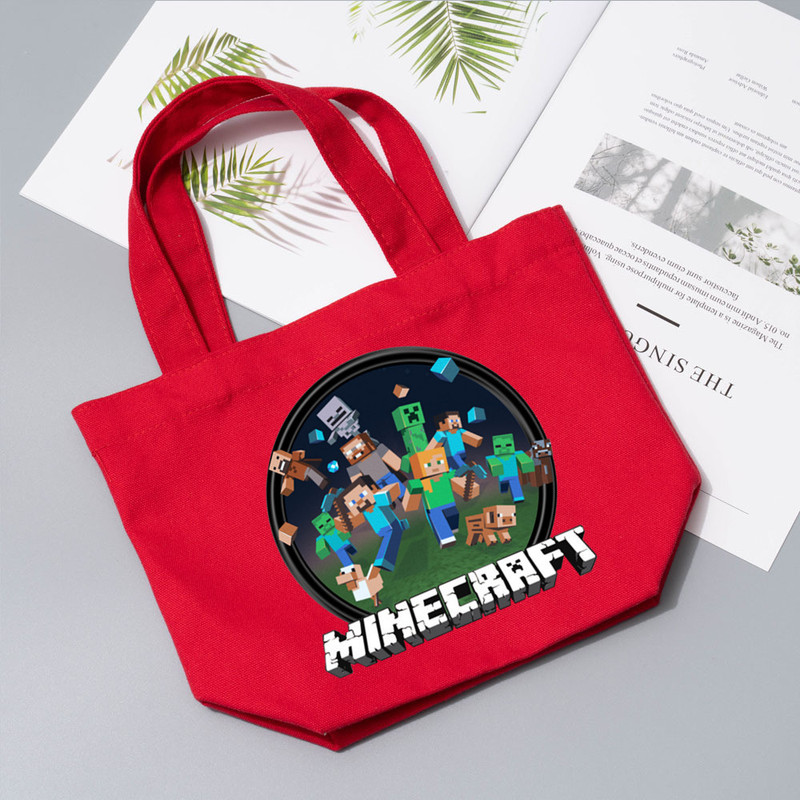minecraft My World One Shoulder Canvas Bag Game Surrounding Simple Fresh Cartoon Characters Lunch Bag minecraft My World One Shoulder Canvas Bag Game Surrounding Simple Fresh Cartoon Characters Lunch Bag