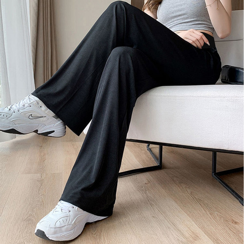 Maternity pants summer thin outer wear trousers loose large size casual fashion wide leg pants stretch nine-point pants