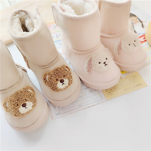 Export futa home winter cartoon children's snow boots baby thickened warm cotton shoes Velcro shoes for boys and girls
