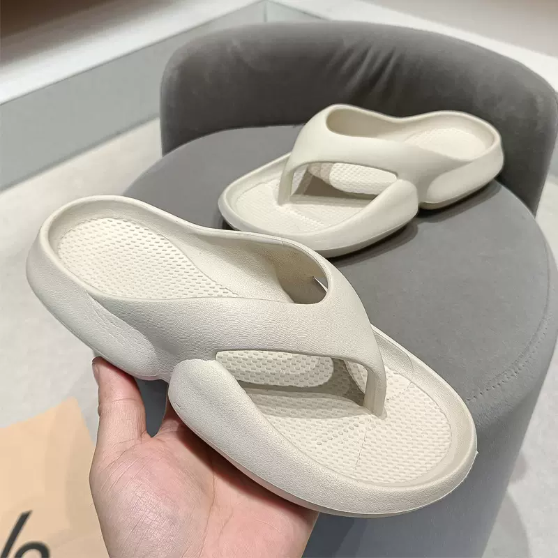 跨境新款人字拖男款eva鞋夏季厚底踩屎感拖鞋女外穿韩国情侣托鞋