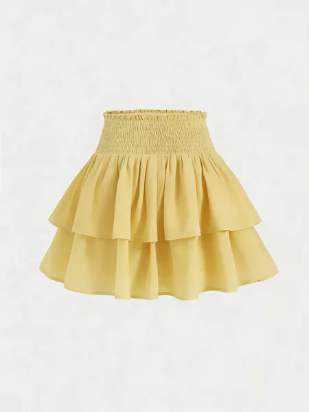 2026 Solid Color Puffy Short Skirt for Women, New Spring and Summer Style, Sweet Ballet Cake High-Waisted Slimming A-Line Skirt