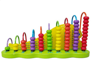 Wooden whale 1+1 computing frame ten-speed computing Abacus student teaching aids color addition and subtraction educational toys