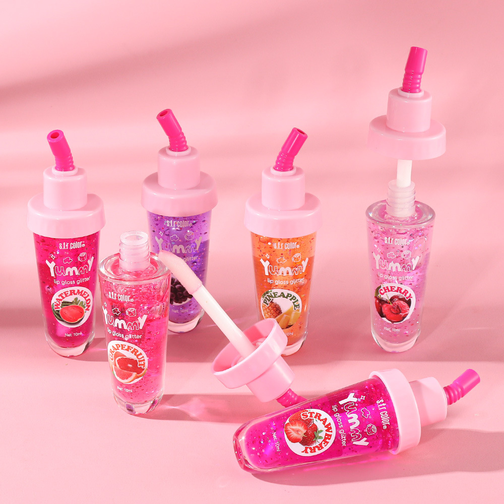 s.f.r color comercio exterior al por mayor puro para hidratar natural color de fruta taza de paja brillo labial