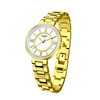 Fashionable round dial, waterproof gold watch, bag, quartz watches, small dial, light luxury style, wholesale