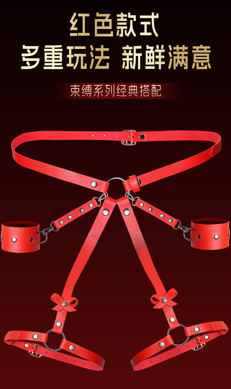 Jiuai SM Flirting Set with Metal Handcuffs and Nipple Clamps, Black Bondage Couple Kit — detail image 7