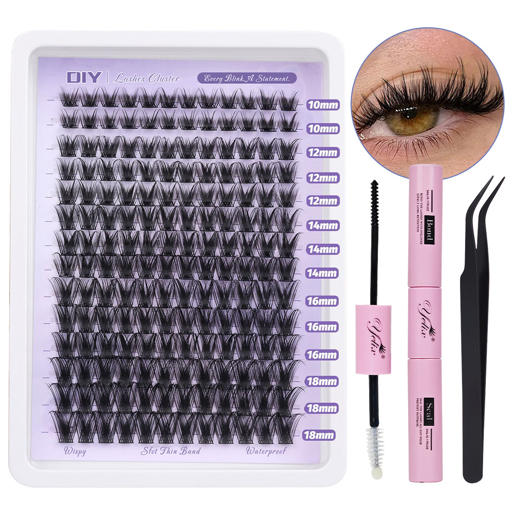 Fábrica al por mayor amazon europeas y americanas pestañas falsas ligeras y vívidas pestañas paquetes de pestañas injerto libro de pestañas transfronterizas