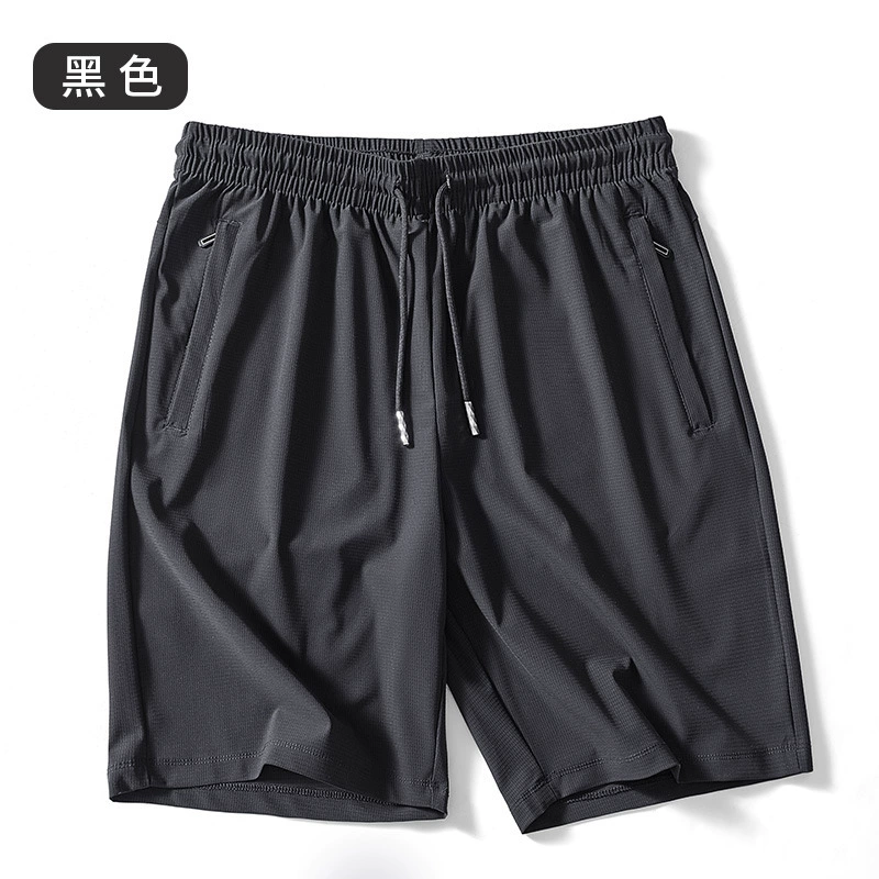 Men's antibacterial summer silk shorts, quick dry ultra thin trousers, oversize, plus size