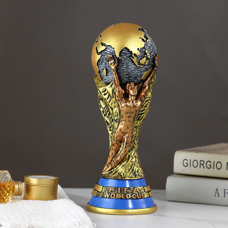 2024 Copa del Mundo Hércules 1: 1 modelo de trofeo de equipo nacional Messi Ronaldo decoraciones de fútbol adornos