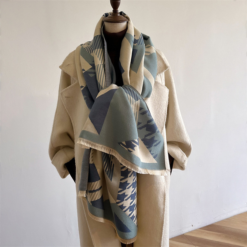 Bufanda de invierno para mujer, chal elegante con flecos y suave_voghion.com