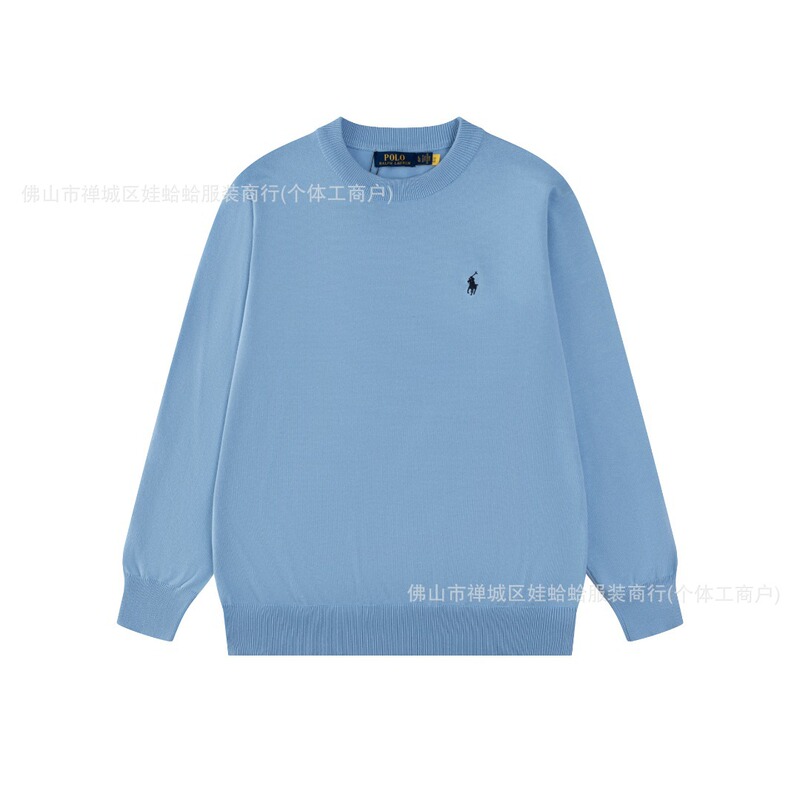25年秋季新款韩系经典logo小马刺绣圆领套头毛衣休闲男女同款|undefined