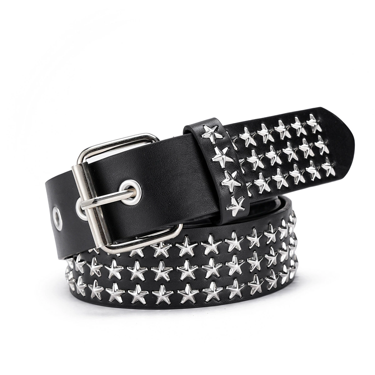 Ремень (Brand Universal) 110 см, чокеры и заклепки, европейский уличный стиль