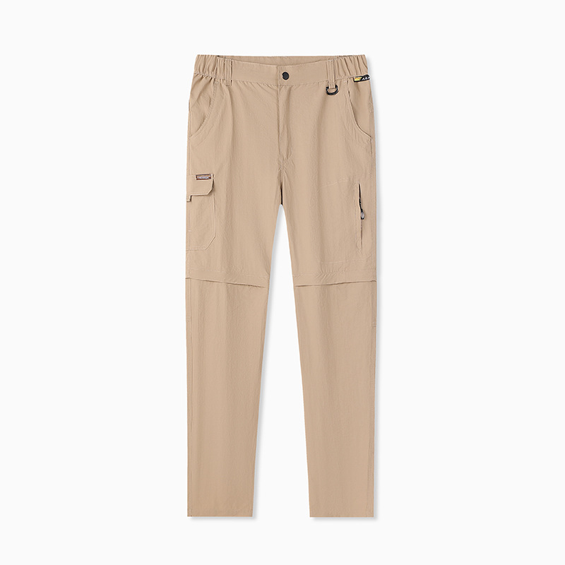 Pantalones de crema solar transfronterizos de secado rápido para comercio exterior, pantalones de dos secciones para hombres, deportes de pesca de dos piezas, pantalones de asalto desmontables de primavera y verano