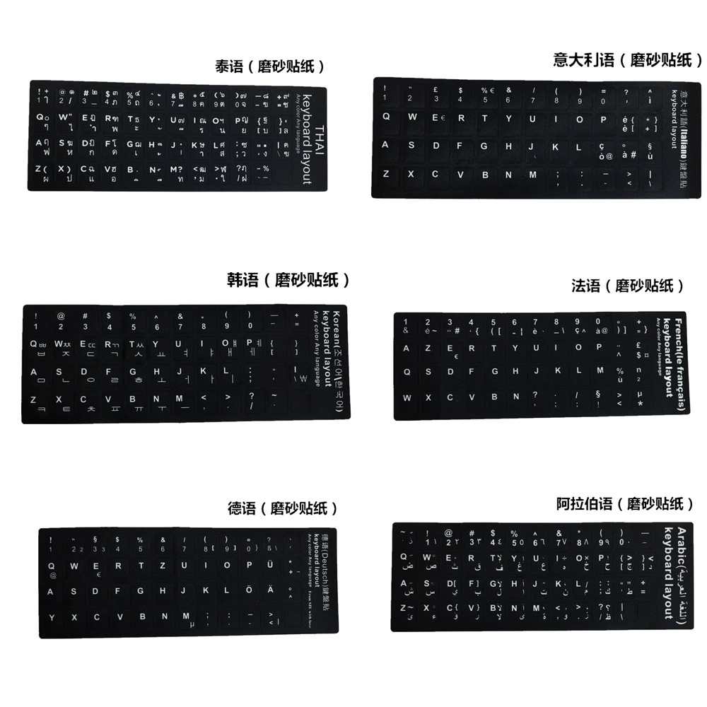 Keyboard, universal matte sticker, English, Spain