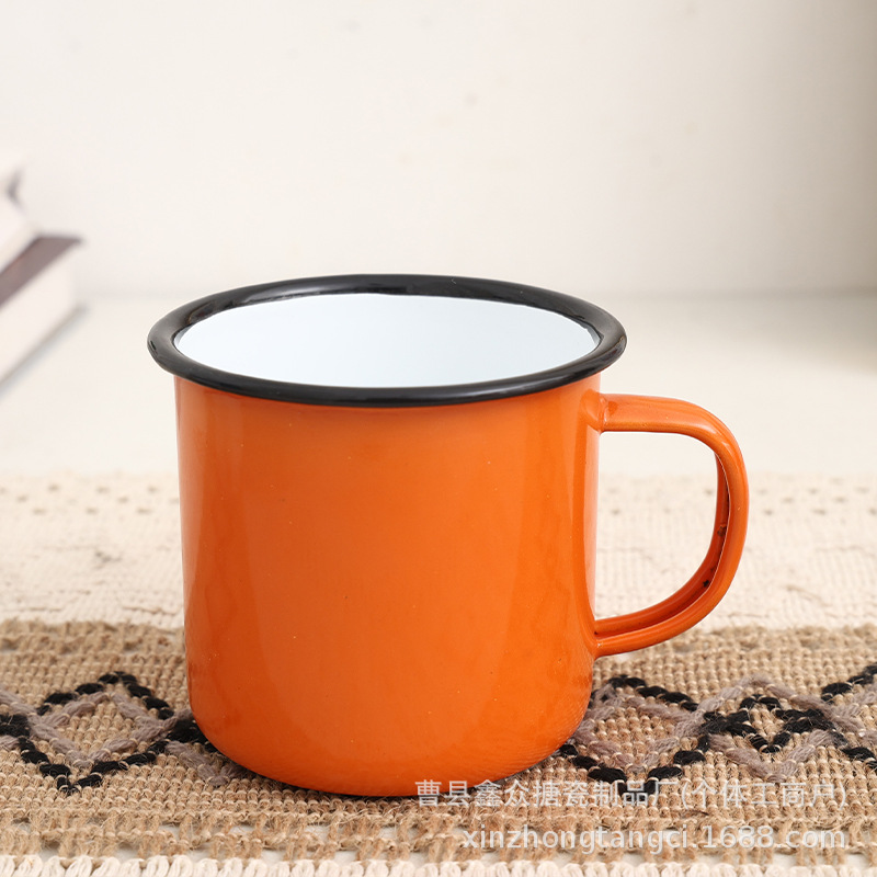 360ML tazas de esmalte transfronterizas al por mayor tazas de té de esmalte gruesas tazas de color tazas de té de estilo antiguo tazas personales image 10